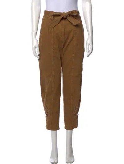 Pre-owned Ulla Johnson Straight Leg Pants In Neutral