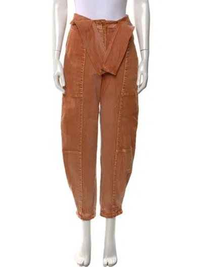 Pre-owned Ulla Johnson Straight Leg Pants In Orange