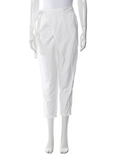 Pre-owned Ulla Johnson Straight Leg Pants In White