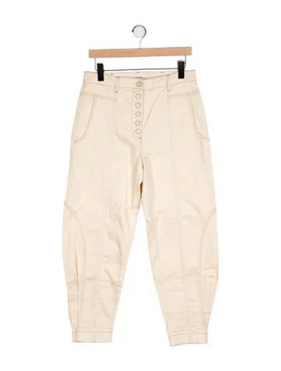 Pre-owned Ulla Johnson Straight Leg Pants In Yellow