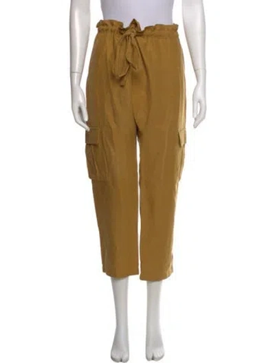 Pre-owned Ulla Johnson Straight Leg Pants In Yellow