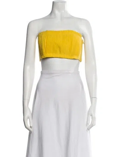 Pre-owned Ulla Johnson Strapless Crop Top In Neutral