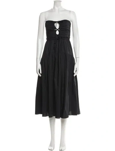 Pre-owned Ulla Johnson Strapless Knee-length Dress In Blue