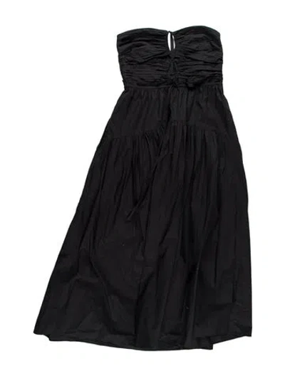 Pre-owned Ulla Johnson Strapless Midi Length Dress In Black