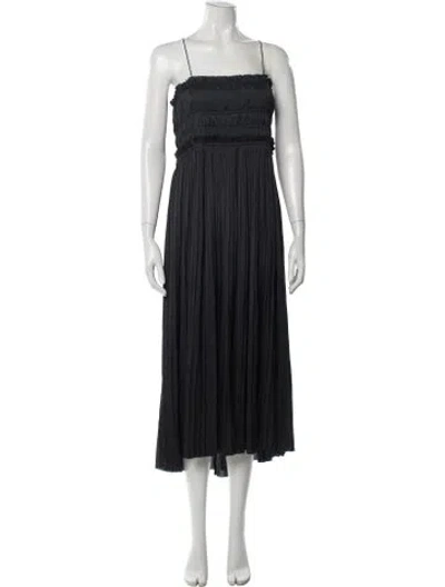 Pre-owned Ulla Johnson Strapless Midi Length Dress In Black