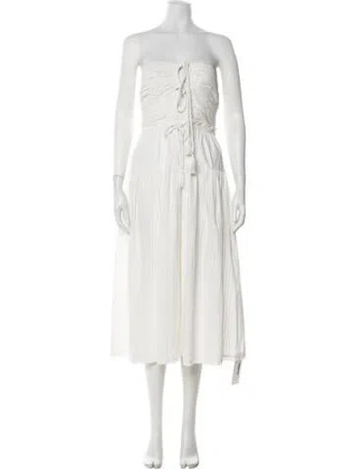 Pre-owned Ulla Johnson Strapless Midi Length Dress In Neutrals