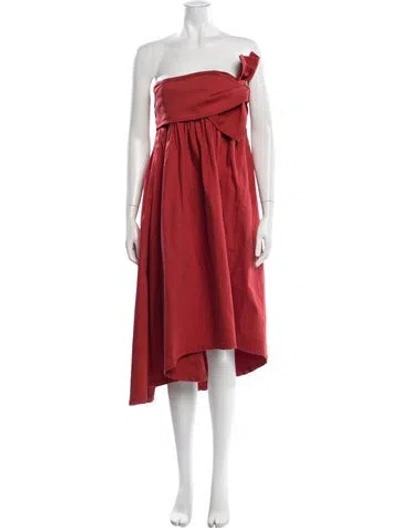 Pre-owned Ulla Johnson Strapless Midi Length Dress In Pink