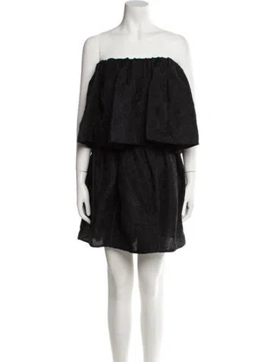 Pre-owned Ulla Johnson Strapless Mini Dress In Black