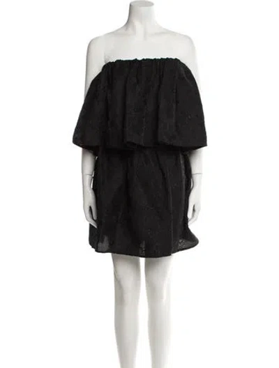 Pre-owned Ulla Johnson Strapless Mini Dress In Black