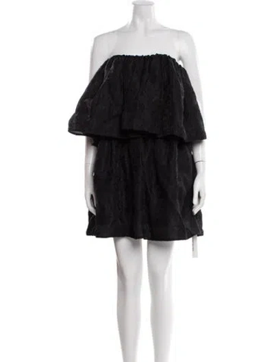 Pre-owned Ulla Johnson Strapless Mini Dress In Black