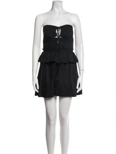 Pre-owned Ulla Johnson Strapless Romper In Black