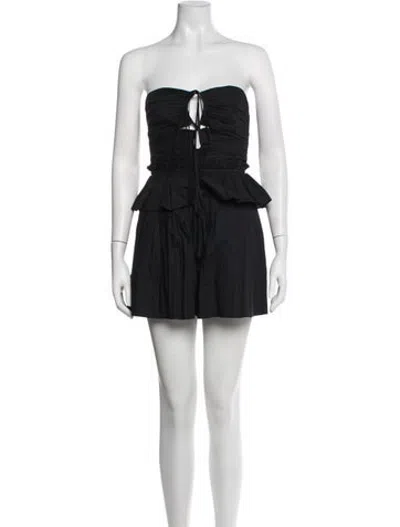 Pre-owned Ulla Johnson Strapless Romper In Black