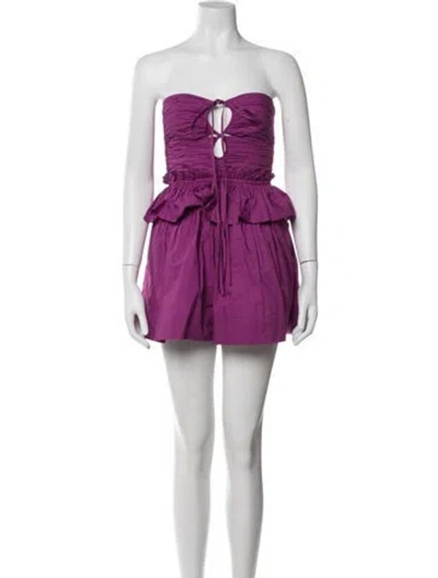 Pre-owned Ulla Johnson Strapless Romper In Purple