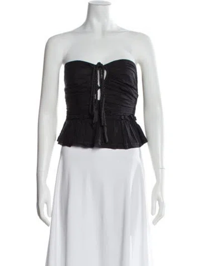 Pre-owned Ulla Johnson Strapless Top In Black
