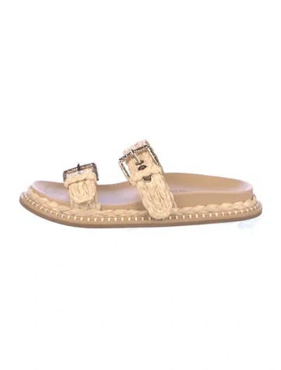 Pre-owned Ulla Johnson Straw Espadrilles In Neutral