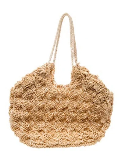 Pre-owned Ulla Johnson Straw Shoulder Bag In Neutrals