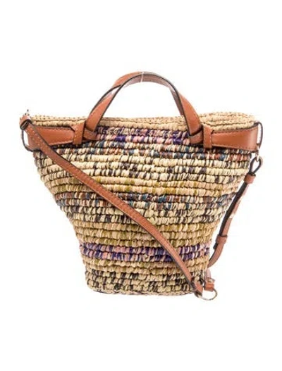 Pre-owned Ulla Johnson Straw Top Handle Bag In Neutral
