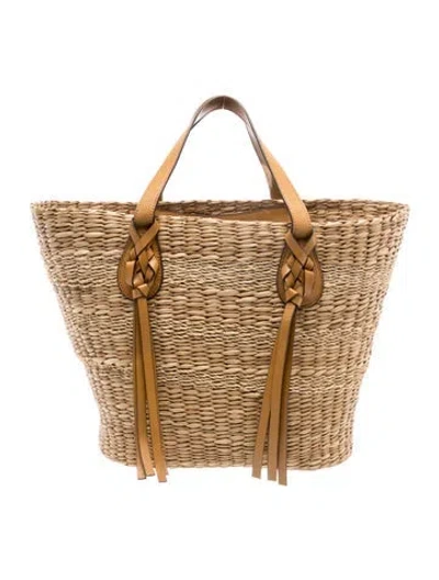 Pre-owned Ulla Johnson Straw Tote In Neutral