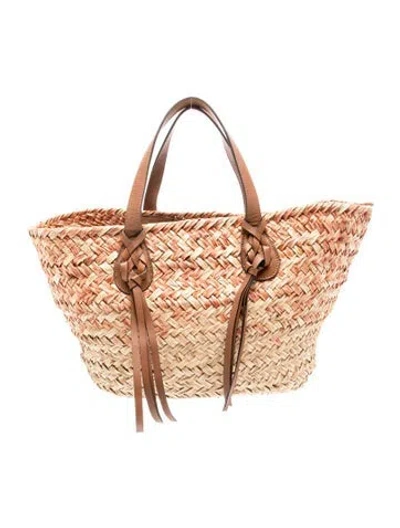 Pre-owned Ulla Johnson Straw Tote In Neutrals