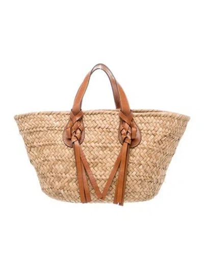 Pre-owned Ulla Johnson Straw Tote In Neutrals