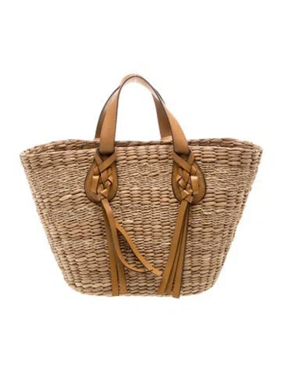 Pre-owned Ulla Johnson Straw Tote In Neutrals