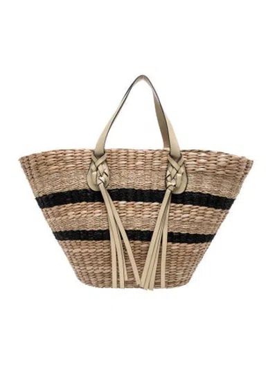 Pre-owned Ulla Johnson Straw Tote In Neutrals