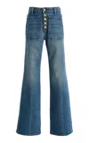 Ulla Johnson The Lou Button Up Jeans Danube In Blue