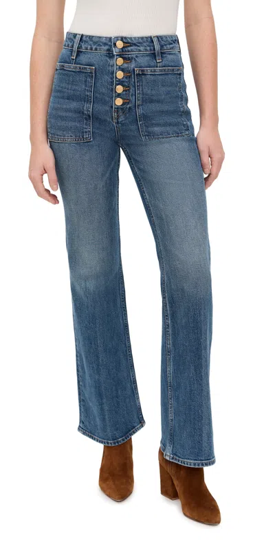 Ulla Johnson Stretch Lou Jeans Danube In Blue