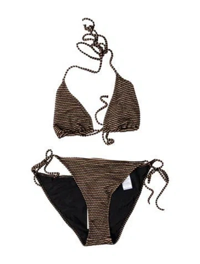 Pre-owned Ulla Johnson Striped Bikini W/ Tags In Multicolor