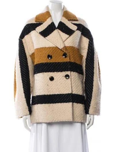 Pre-owned Ulla Johnson Striped Coat In Neutral