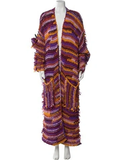 Pre-owned Ulla Johnson Striped Coat In Purple