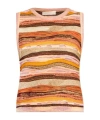 Ulla Johnson Striped Cotton Knitted Top In Multicolor
