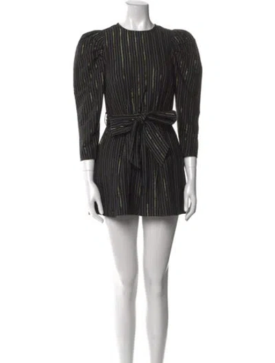 Pre-owned Ulla Johnson Striped Crew Neck Romper In Multi