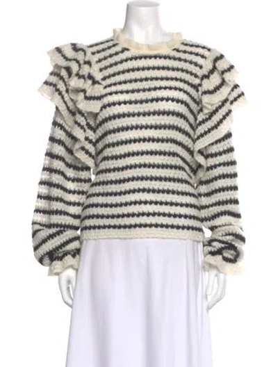 Pre-owned Ulla Johnson Striped Crew Neck Sweater