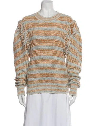 Pre-owned Ulla Johnson Striped Crew Neck Sweater