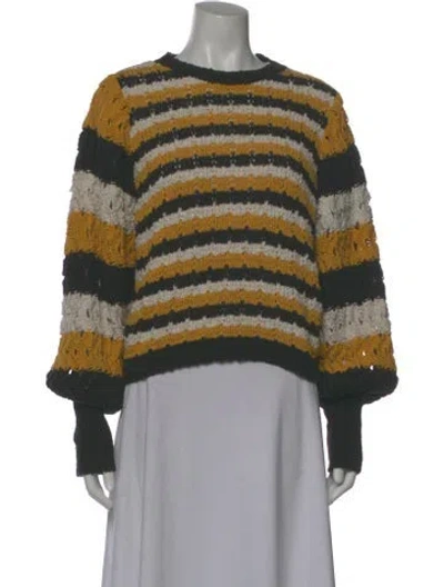 Pre-owned Ulla Johnson Striped Crew Neck Sweater In Multi