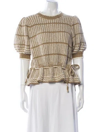 Pre-owned Ulla Johnson Striped Crew Neck Sweater In Multi