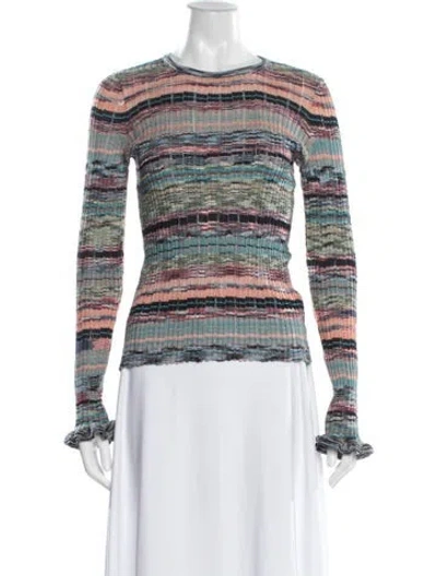 Pre-owned Ulla Johnson Striped Crew Neck Sweater In Multi