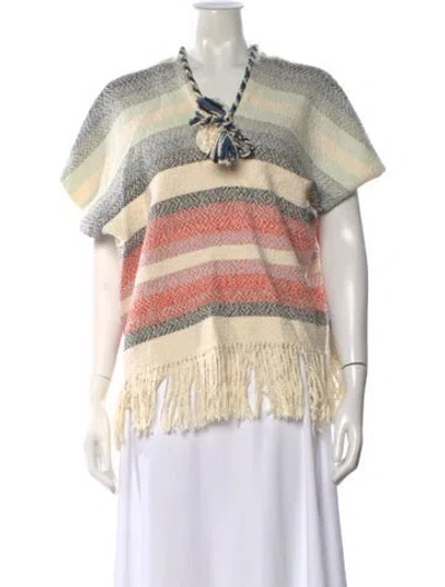 Pre-owned Ulla Johnson Striped Crew Neck Sweater In Neutral