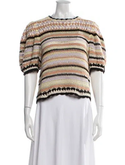Pre-owned Ulla Johnson Striped Crew Neck Sweater W/ Tags In Multi