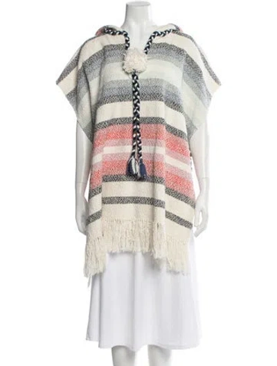 Pre-owned Ulla Johnson Striped Crew Neck Sweater In White