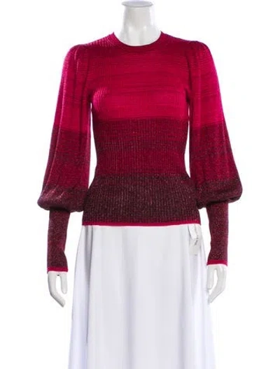 Pre-owned Ulla Johnson Striped Crew Neck Top In Pink