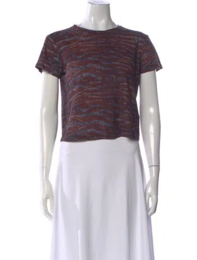 Pre-owned Ulla Johnson Striped Crew Neck T-shirt In Multi