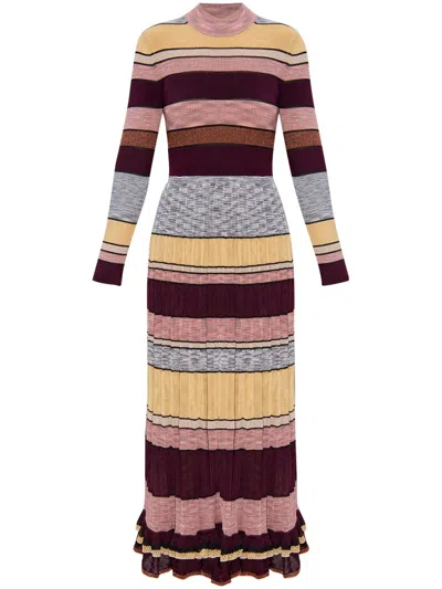 Ulla Johnson Striped Dress In Red