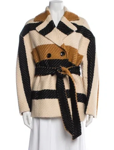 Pre-owned Ulla Johnson Striped Jacket W/ Tags In Neutral