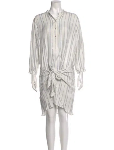 Pre-owned Ulla Johnson Striped Knee-length Dress In Blue