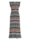 Ulla Johnson Ajak Ruffled Striped Ribbed-knit Midi Dress In Multi