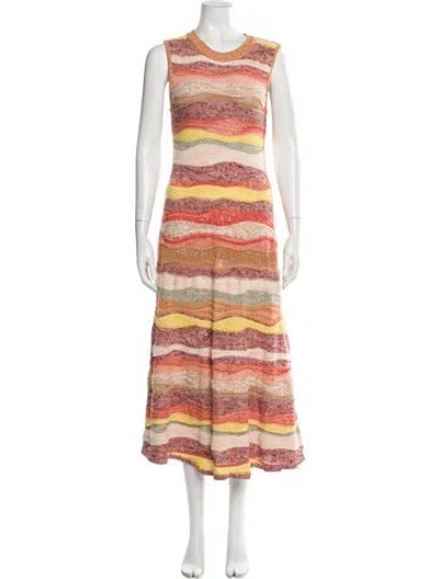 Pre-owned Ulla Johnson Striped Long Dress In Multi
