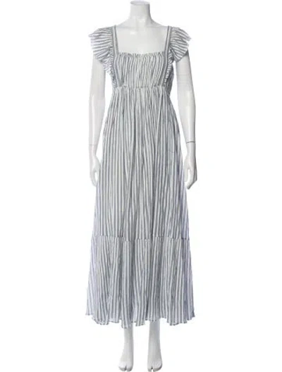 Pre-owned Ulla Johnson Striped Long Dress In Multi