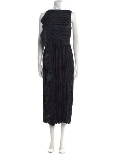 Pre-owned Ulla Johnson Striped Long Dress W/ Tags In Black